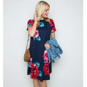 Amelia James Chelan Dress rose print size medium